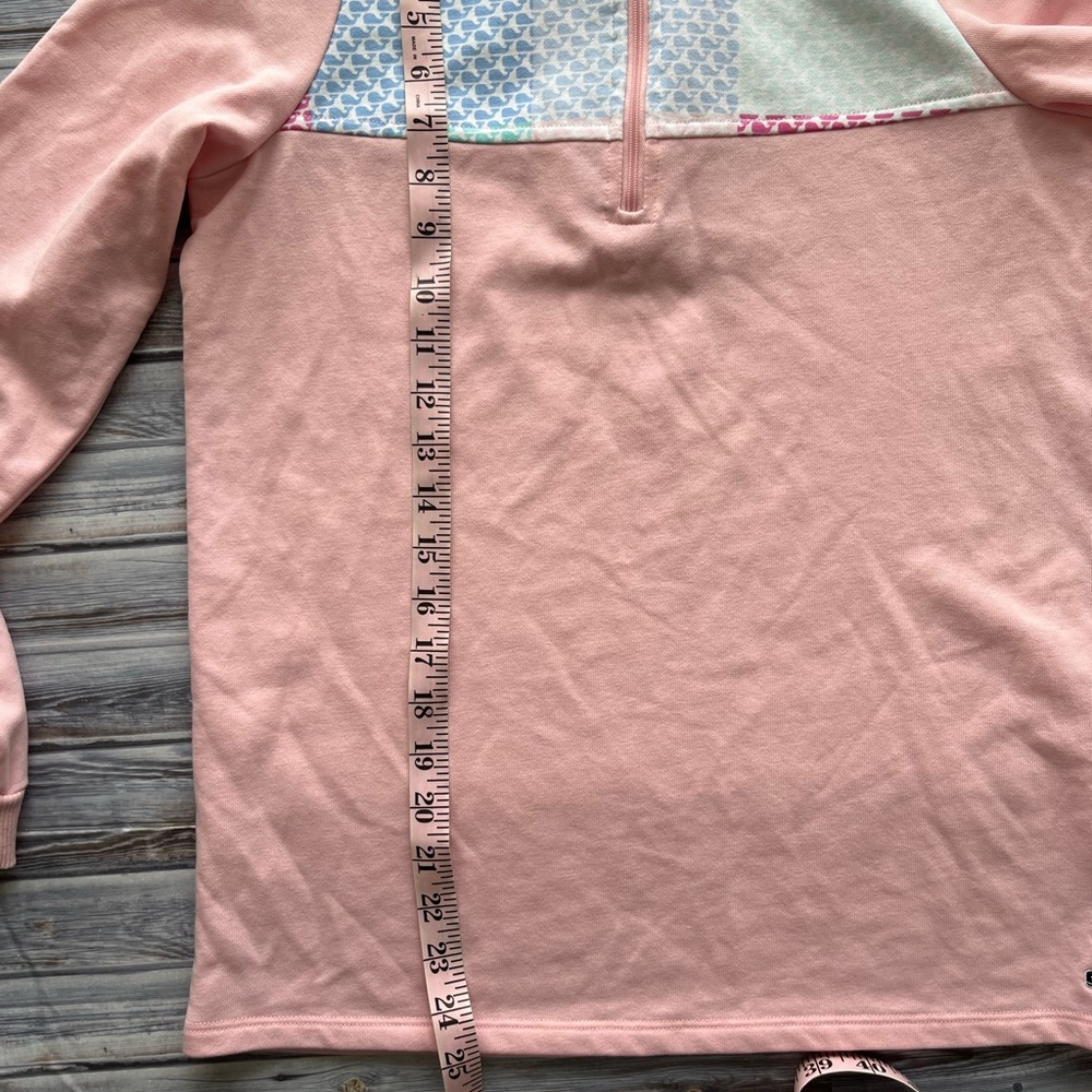 Vineyard Vines girls quarter zip pink whale pullover sweatshirt - Picture 6 of 8